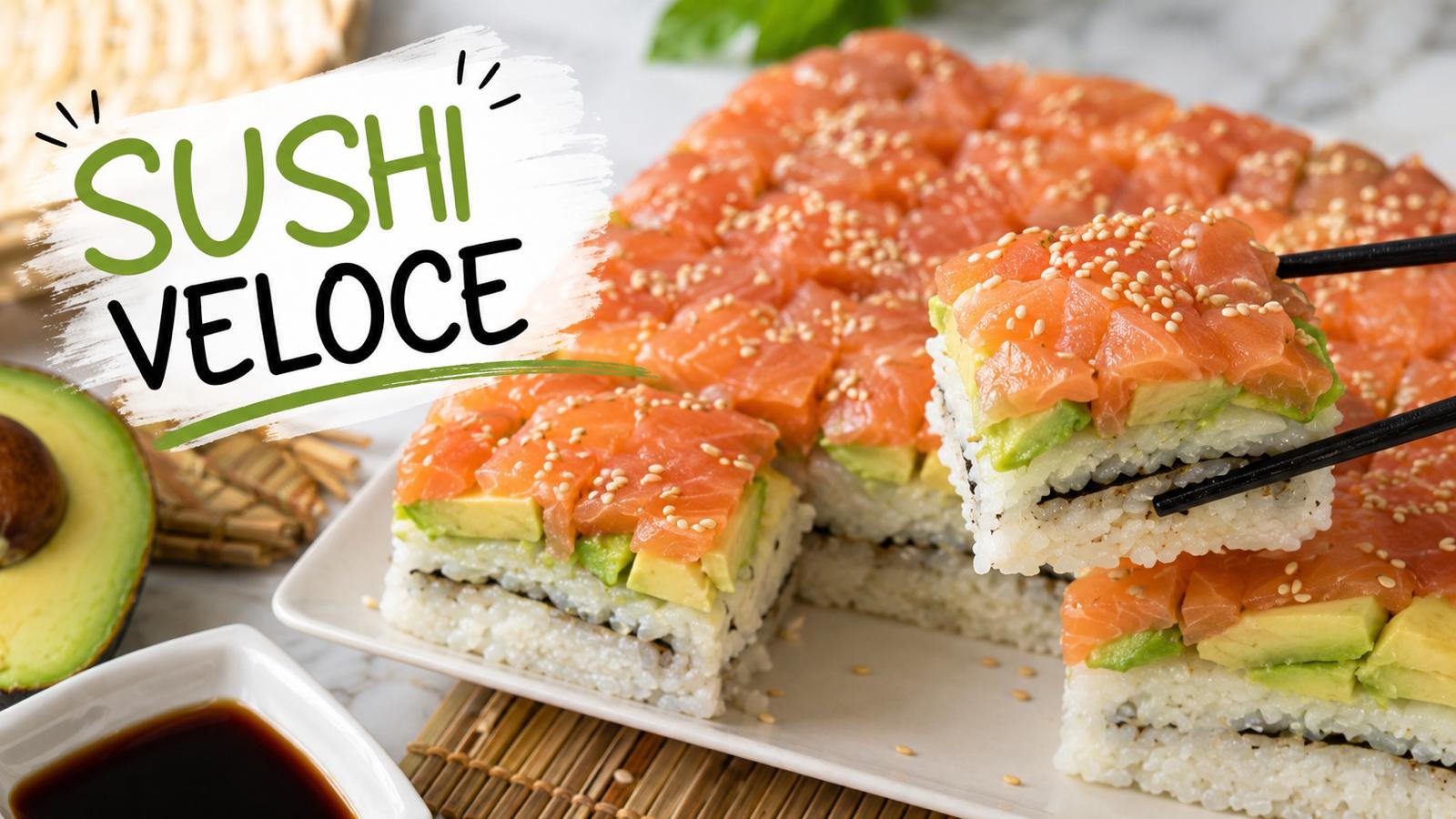Antipasti e aperitivi - sushi cake al salmone